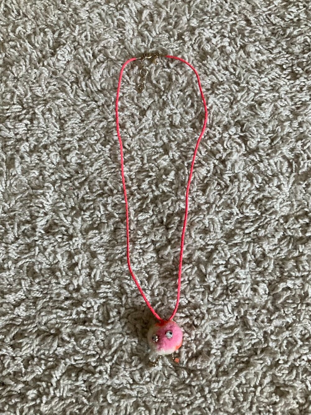 J.CREW CREWCUTS FUZZY MONSTER PENDANT NECKLACE. Multicolor.